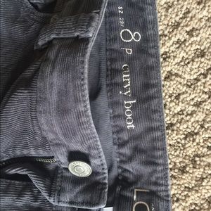 Women’s charcoal grey petite corduroy pants